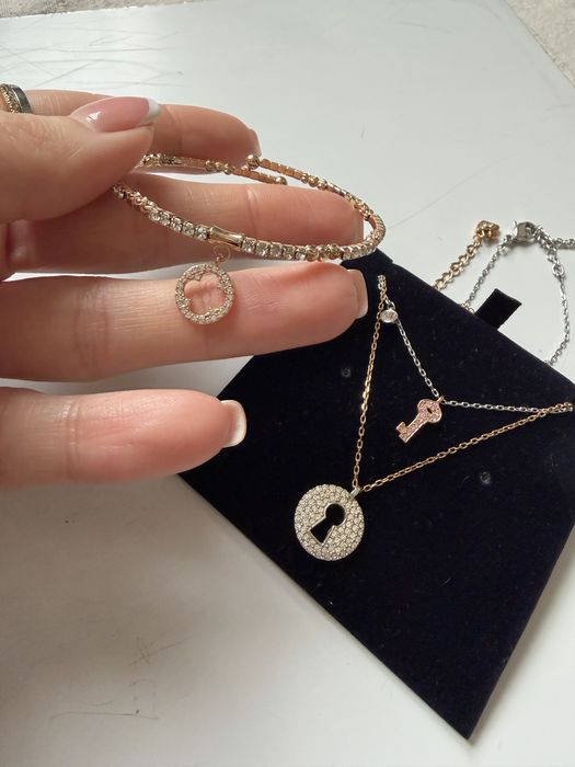 Swarovski комплекти - обеци , гривна, колие