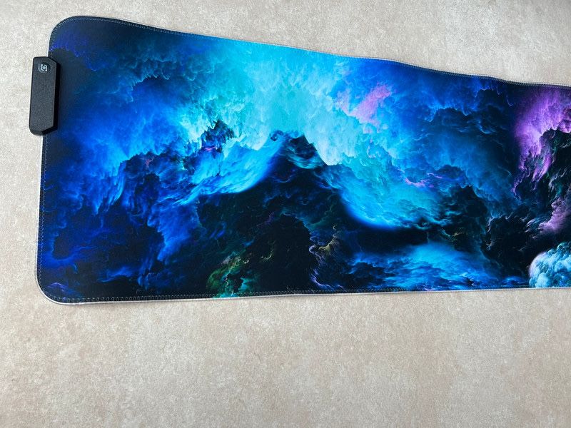 Mousepad, iluminare RGB, anti-alunecare, 80x30 cm