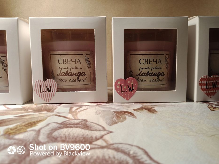 Свеча ЛАВАНДА ручной работы