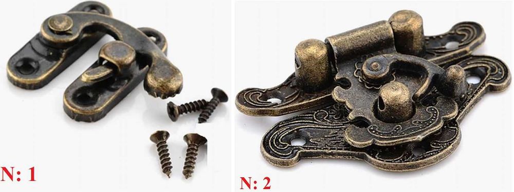 Метална закопчалка за дървена кутия, табла, шах, винтидж стил, 3 вида