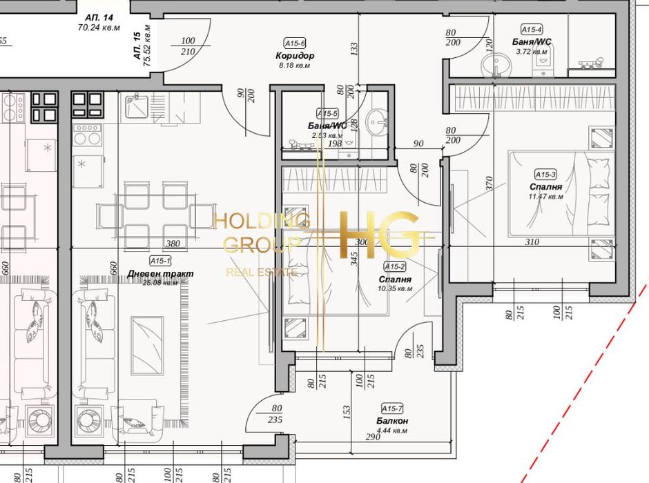 Продава се Тристаен апартамент в Варна, м-т Пчелина - 90 кв.м за 1200 €/кв.м - Снимка #2