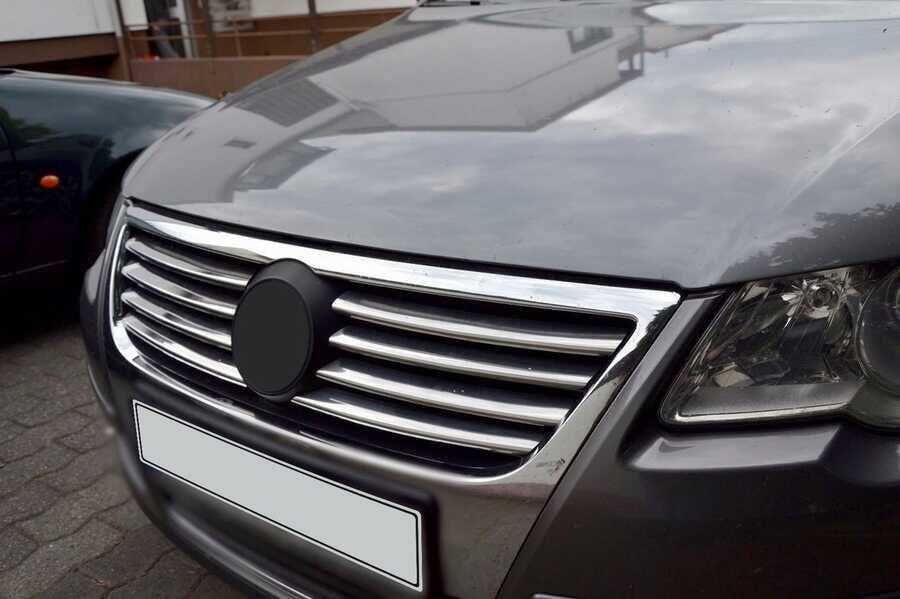 Grila centrala  VW Passat B6 2005-2010, Negru lucios, fara PDC