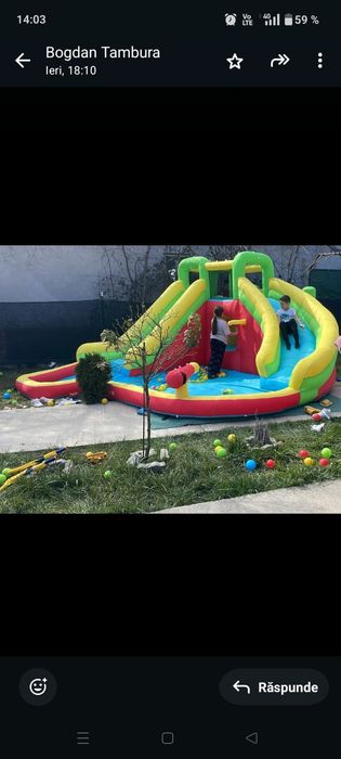 Topogan gonflabil de inchiriat