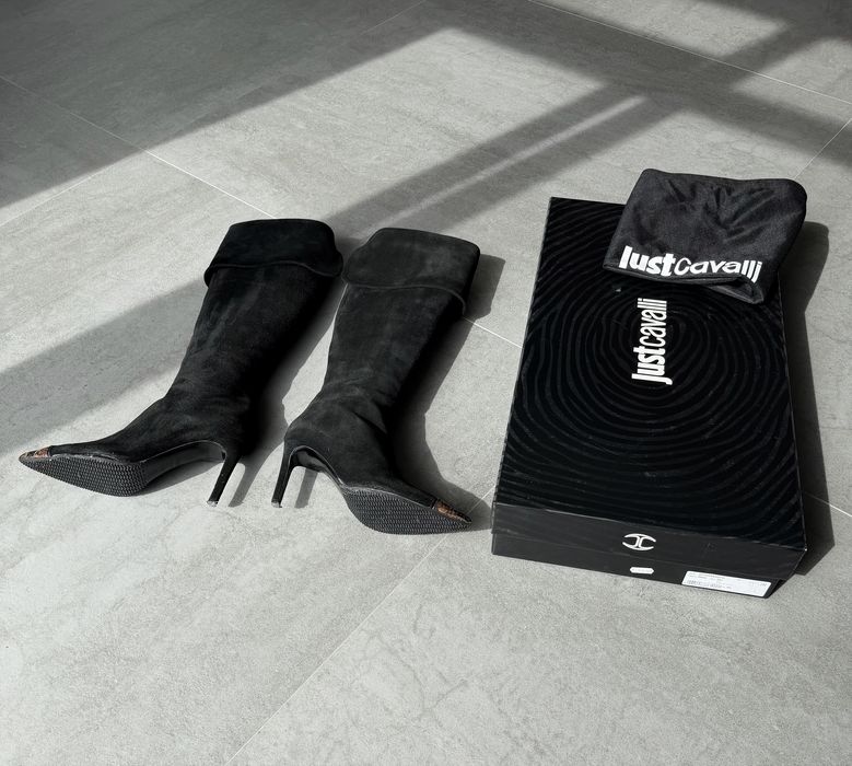 Оригинални Чизми Just Cavalli от велур, размер 40