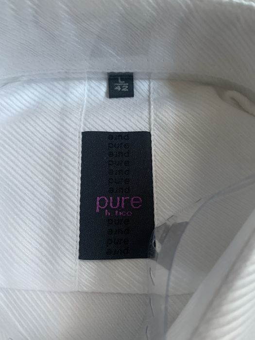 Мъжка риза бяла с дълги ръкави нова