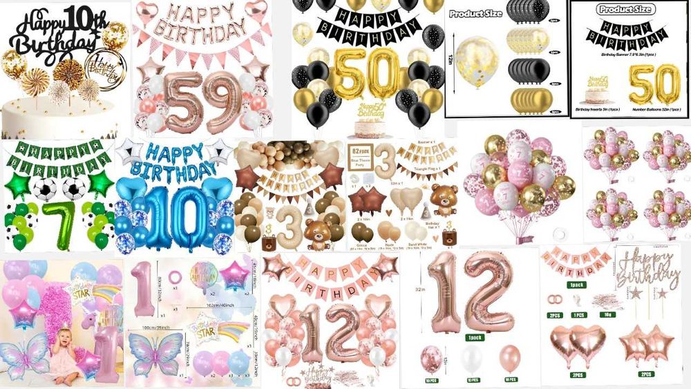 Балони и аксесоари, декорация, парти, рожден ден, украса