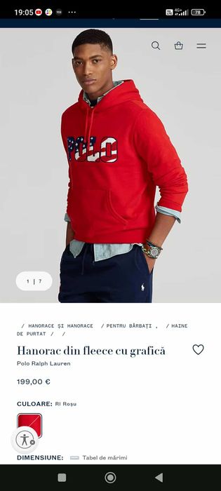 Polo Ralph Lauren hanorac barbati marimea S,original