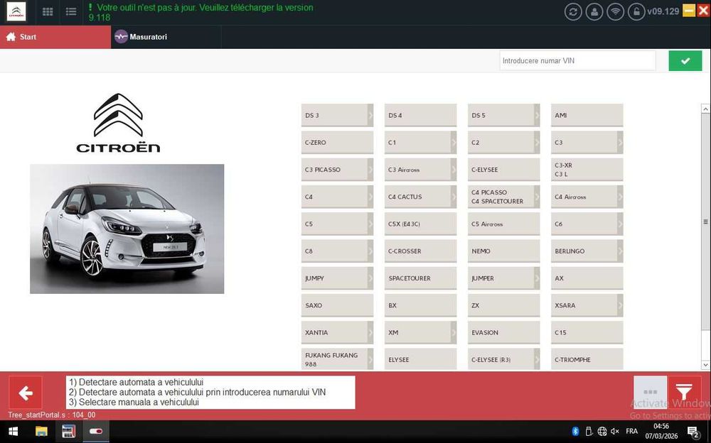 Tester auto dedicat Peugeot Citroen DS LEXIA DIAGBOX in Lb. Romana