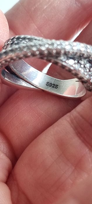 Inel clasic argint si pietre zirconiu