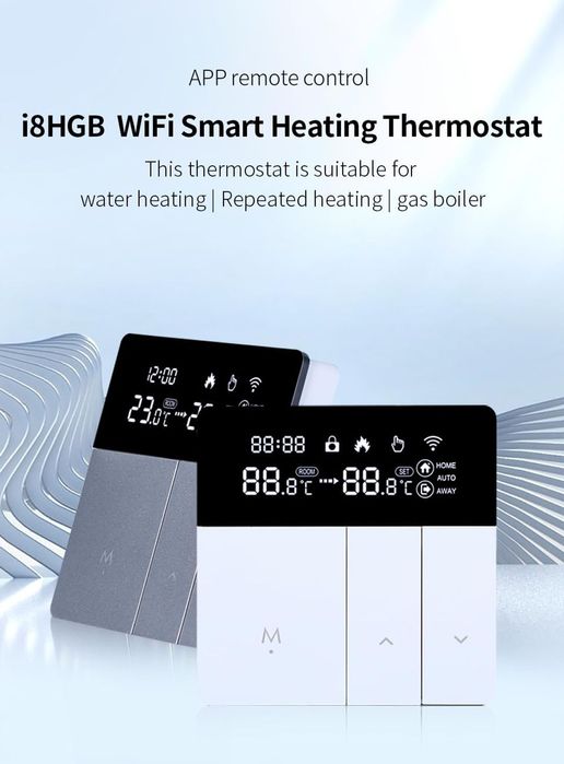 Termostat WiFi Smart i8HGB pentru centrală / încălzire – control din telefon