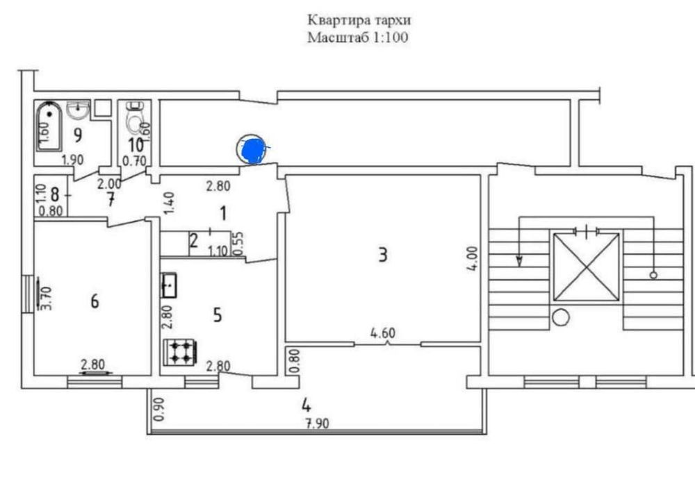 2-комн. квартира, 58 м², Мирзо-Улугбекский район