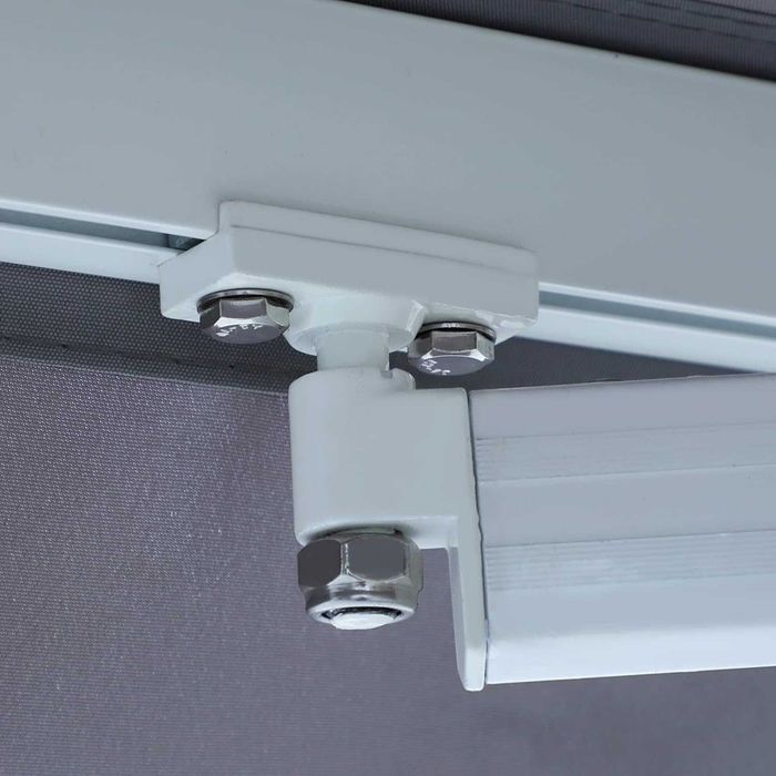Тента Outsunny с шарнирно рамо, регулируема скоба, тента за вътрешен двор, 4,5 x 3 м