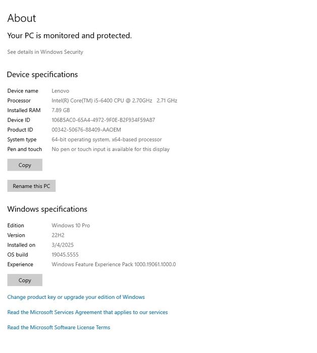 Vand calculator Office Lenovo Think Station P310 + monitor