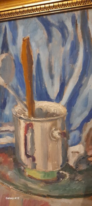 Tablou natura moarta Mihai Nistor 1978 ulei pe panza lipita pe carton