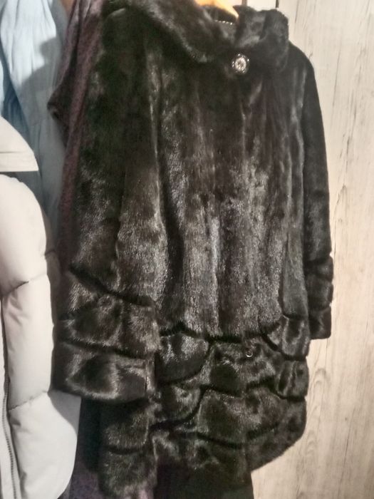 Шуба норкавая с капюшоном