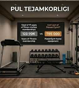 Uyingiz Uchun Mukammal Sport Zali — Noldan Boshlab Jihozlaymiz