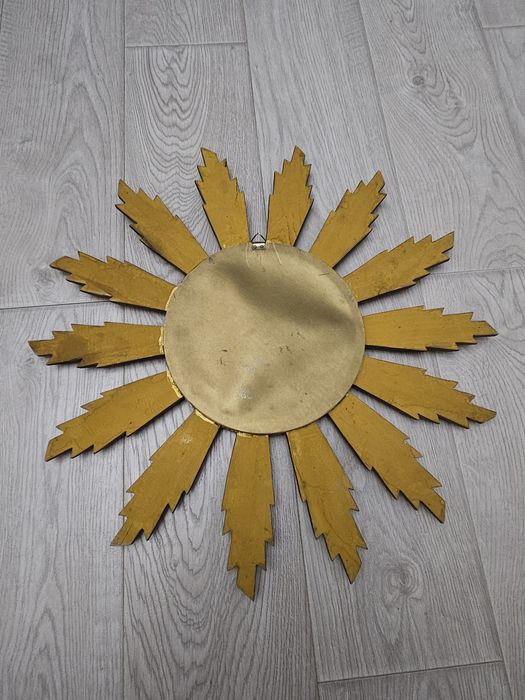 Френско Позлатено дървено огледало Слънце