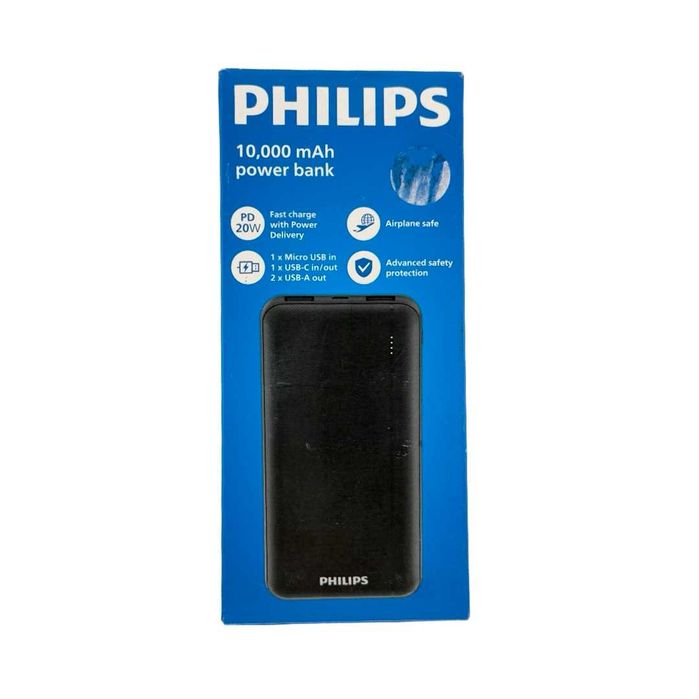 Baterie externa Philips 10.000 mAh Black / White | TrueGsm