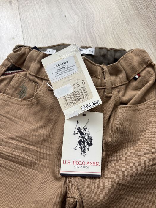 Blugi bej copii US Polo (5-6 ani) cu eticheta