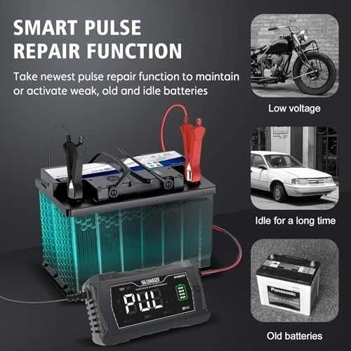 Нов Смарт зарядно 10A 12V/24V ремонт режим дисплей за акумулатори кола