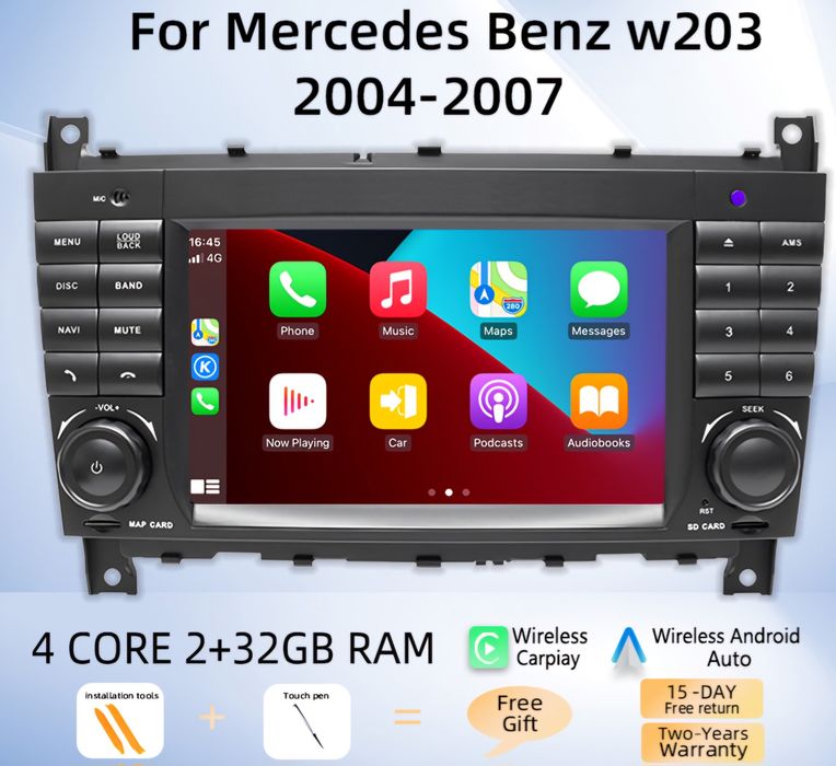 Навигация 7 инча Android W209 W203  Мултимедия C clk Mercedes андроид