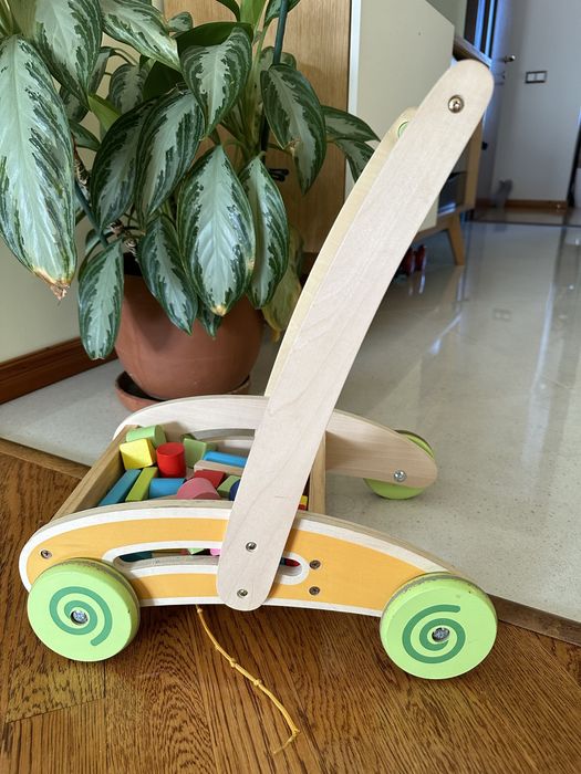 Eichhorn Дървена количка с конструктор