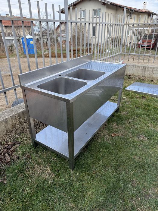 Двойна мивка от подцинкована ламарина