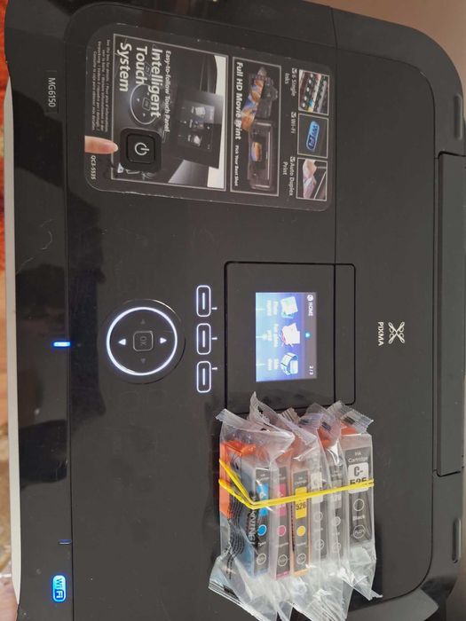 Multifunctional wirelles Canon MG6150 -Toate cartusele noi (sigilate)