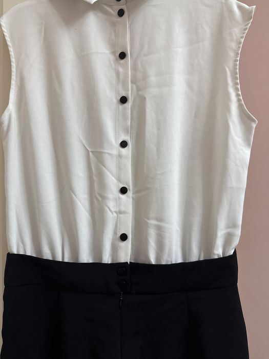 Комбинезон черно-белый