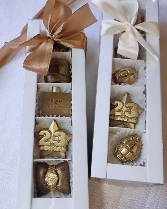 Подарок на 23 февраля  для мужчин  из бельгийского  шоколада