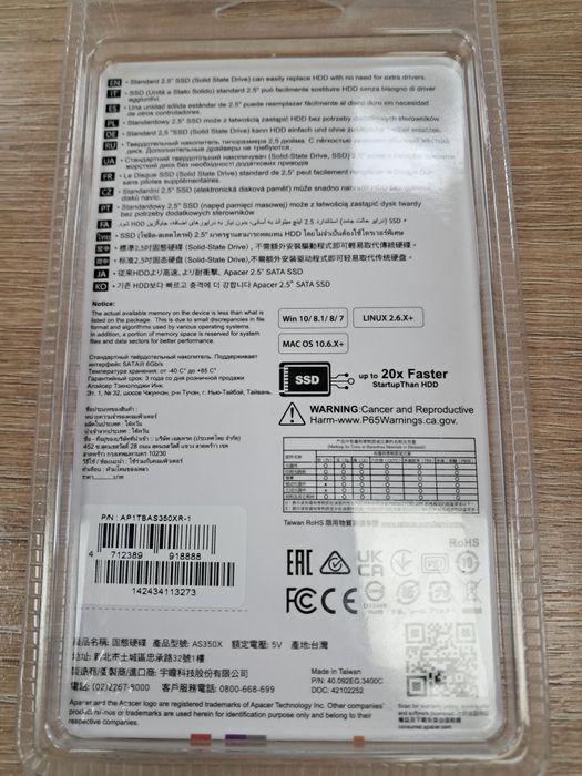 Ssd apacer 2,5 sata на 1Тб