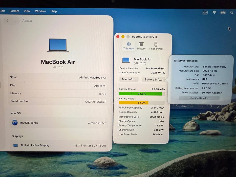 Ocazie! Apple MacBook Air 13 M1 16GB A2337