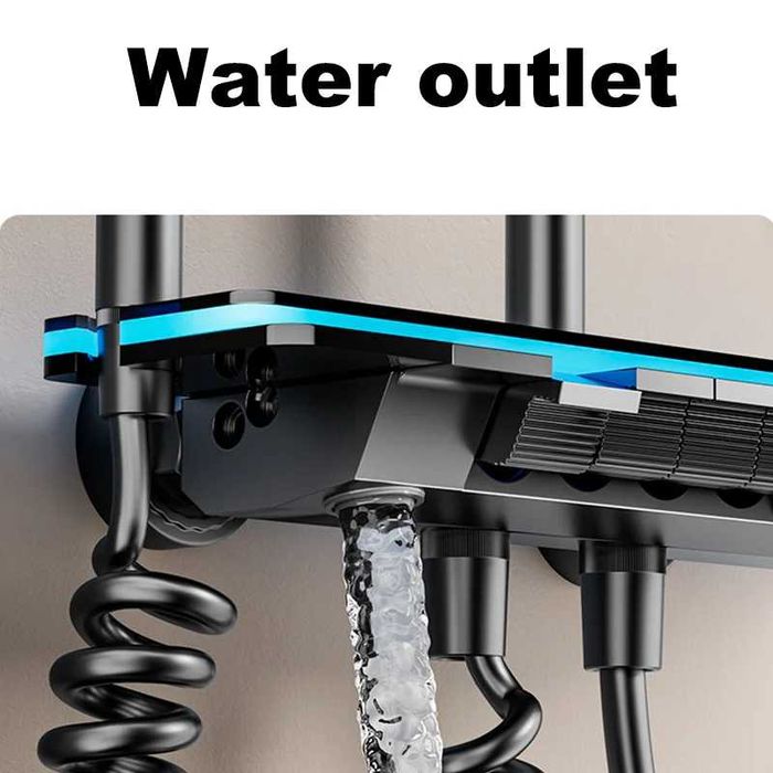 Модерен интелигентен душ с дисплей и LED подсветка D52