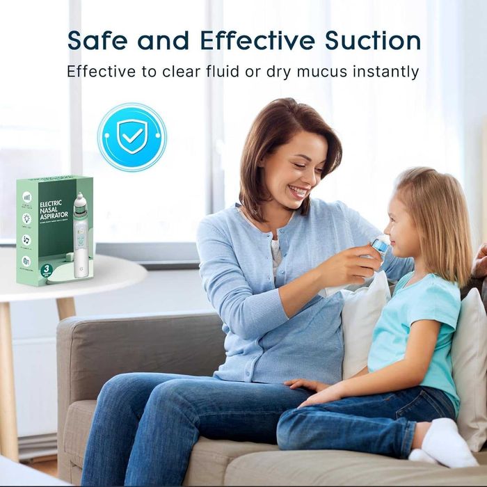 Електрически аспиратор за нос за бебе с 5 степени на засмукване
