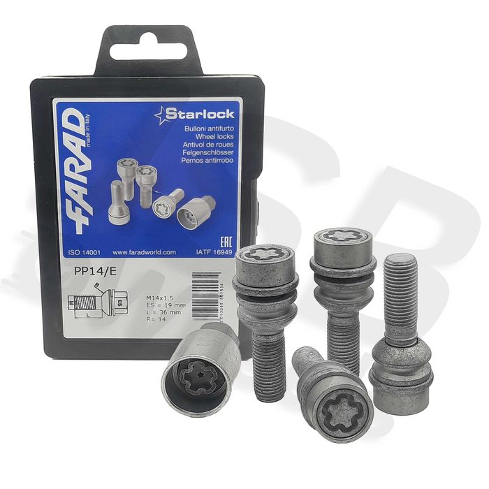 Set prezoane antifurt noi Starlock M14x1.5 Porsche ,VW Touareg,Q7