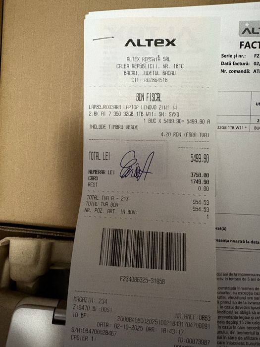 Vand Laptop Lenovo Yoga 7, 2in1