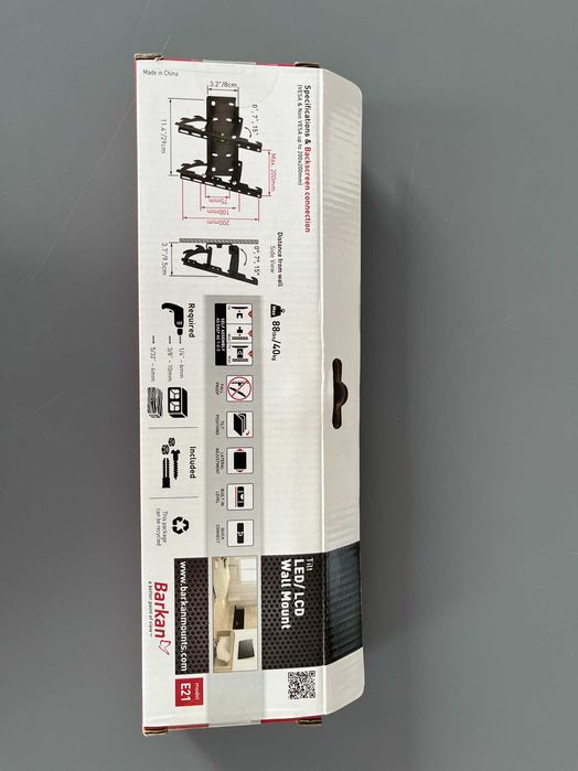 Стенна стойка за LCD/LED телевизор с наклон и завъртане до 37"/40 кг.*