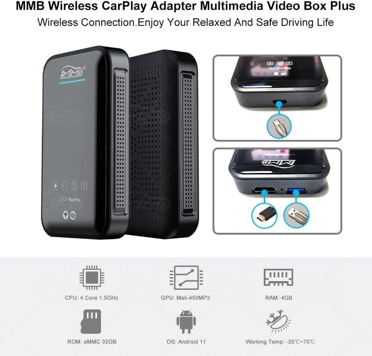 Wireless Android Auto box - din Carplay in Android auto