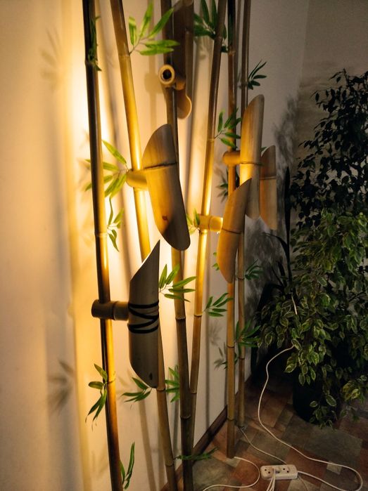 Светильник из натурального бамбука