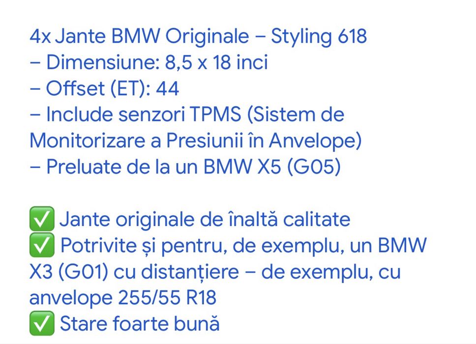 Jante bmw   R18  5X112 Styling 618   X1, X3 X5   R18”