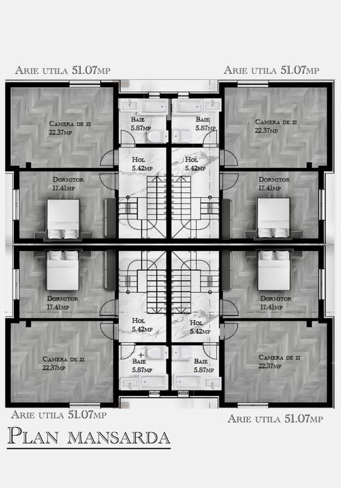 Casa / Vila P+1+M Dobroesti,Ilfov | 158mp utili/locuință | DEZVOLTATOR