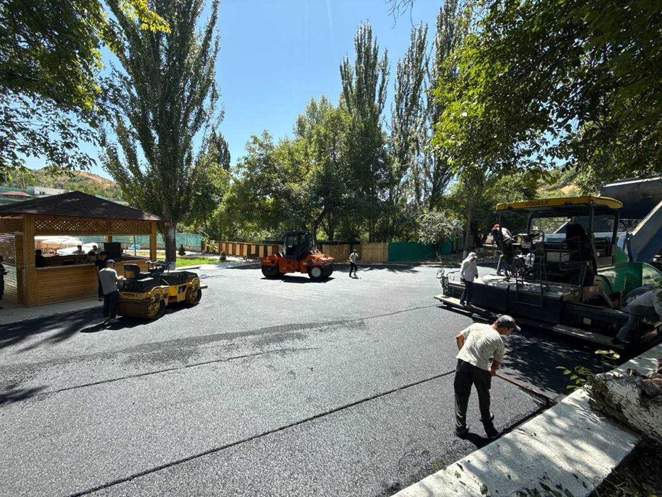 Укладываем асфальт. Асфальтирвание. Асфальт по всему Узбекистану