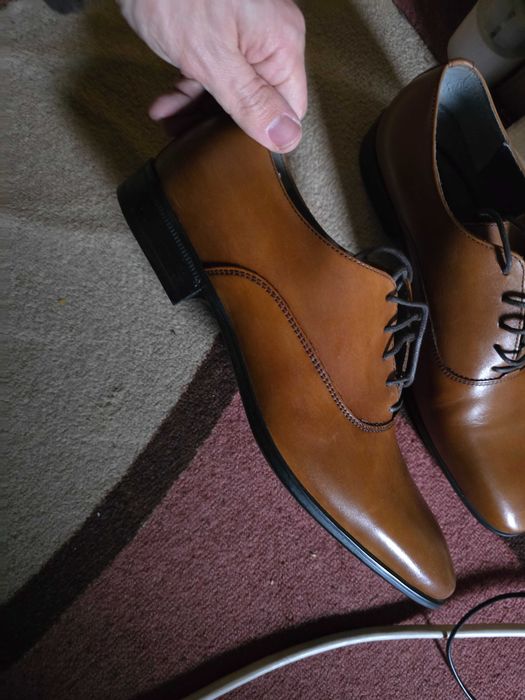 Мъжки кожени кафяви обувки Pier One 41