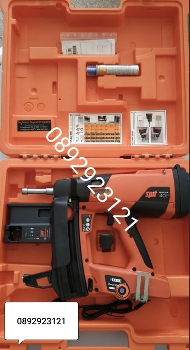 Пулса Спит р40+ Pulsa Spit 40E пистолет такер Бетон Метал Нов гаранция