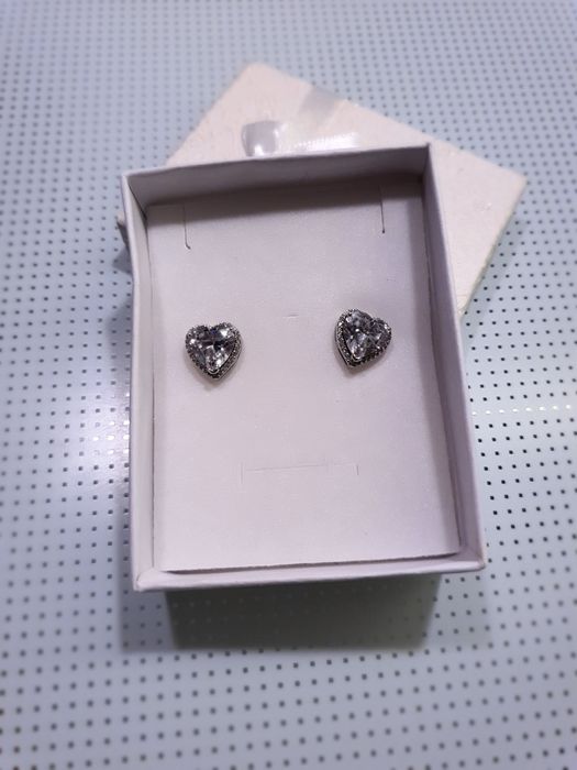 Сребърно колие с обеци