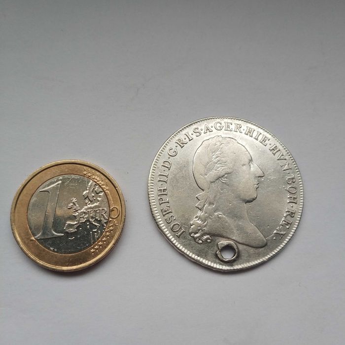 Лот 3 сребърни големи монети , (54.8 гр.)  кроненталер половин талер и рупия - като материал