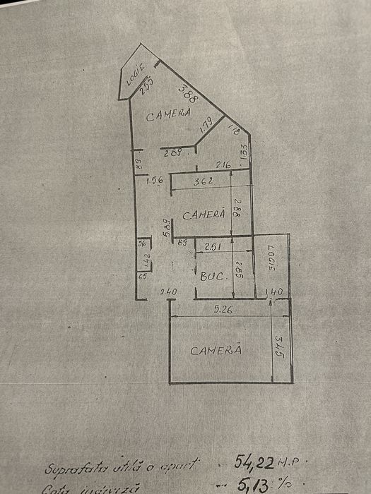 Apartament cu 3 camere