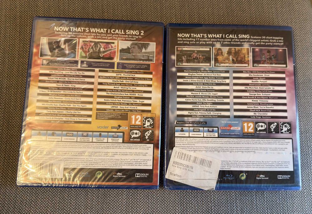 чисто нови Now That's what I Call Sing 1 и 2 за PS4