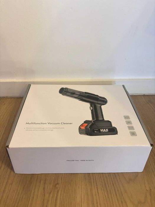 Aspirator Auto Puternic Portabil cu Acumulator, 6 accesorii, Nou