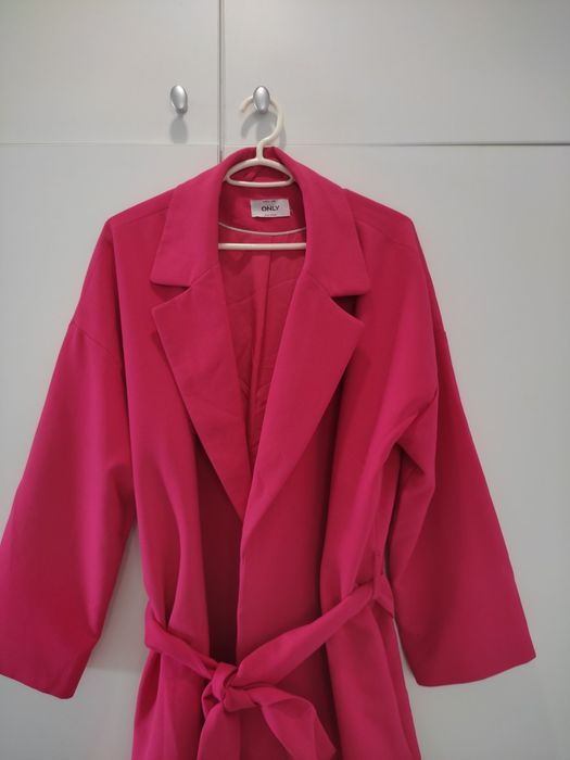 Only миди тренч фуксия р-р Л